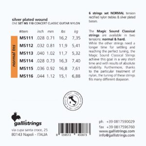 سیم گیتار کلاسیک گالی MS 110